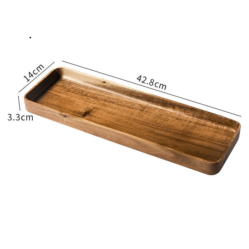 Acacia Wood Serving Trays – Sleek & Sturdy Wooden Trays Large