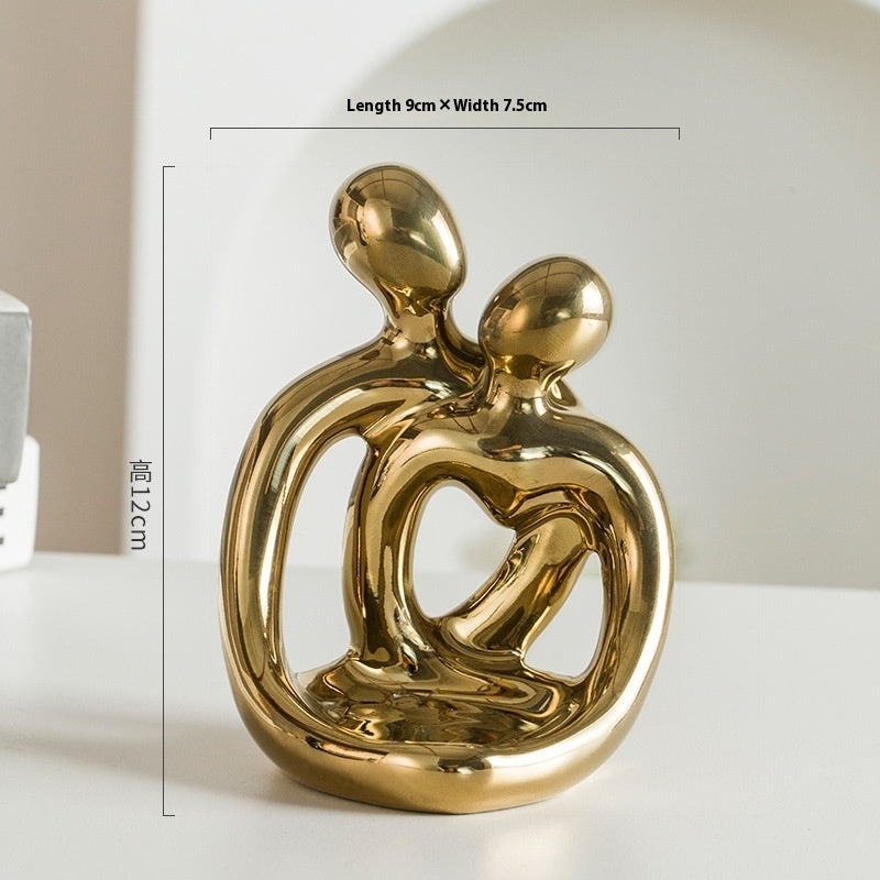 Artisan Ceramic Candle Holders Gold