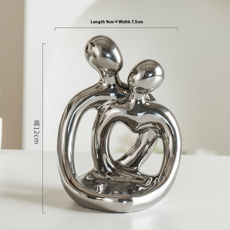 Artisan Ceramic Candle Holders Silver