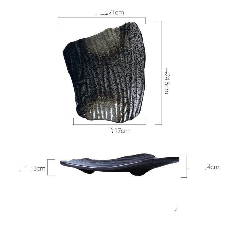Japanese Sushi Plates Black