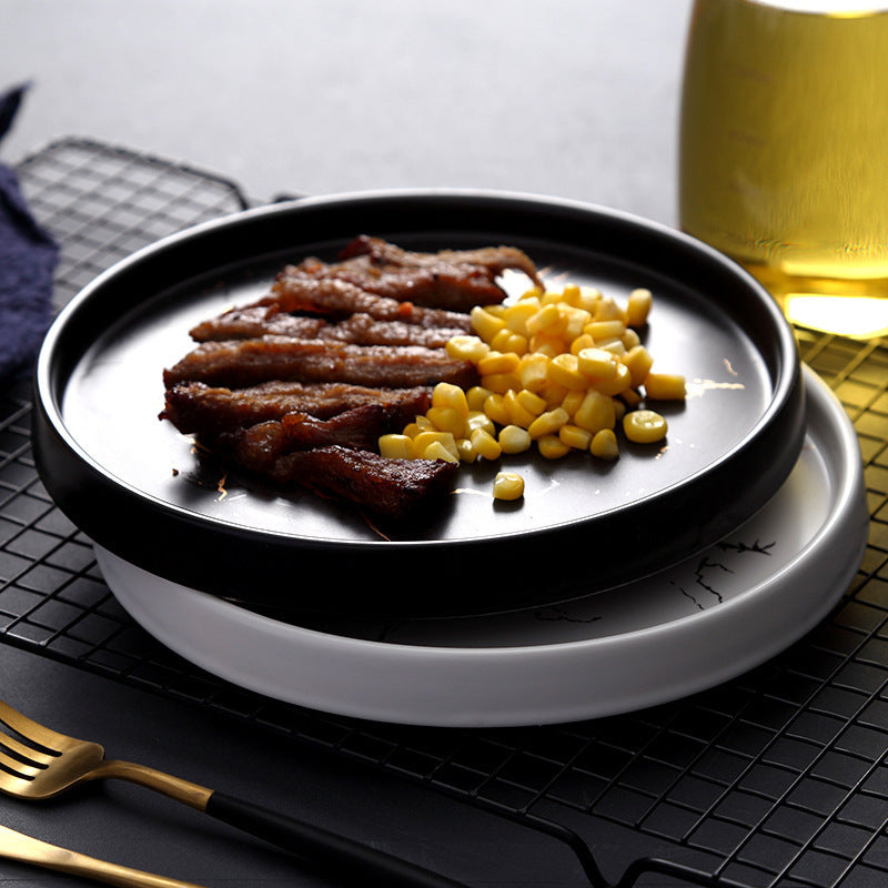 Nordic Style Dinner Plates – Luxury Ceramic Dinner Plates Set 4