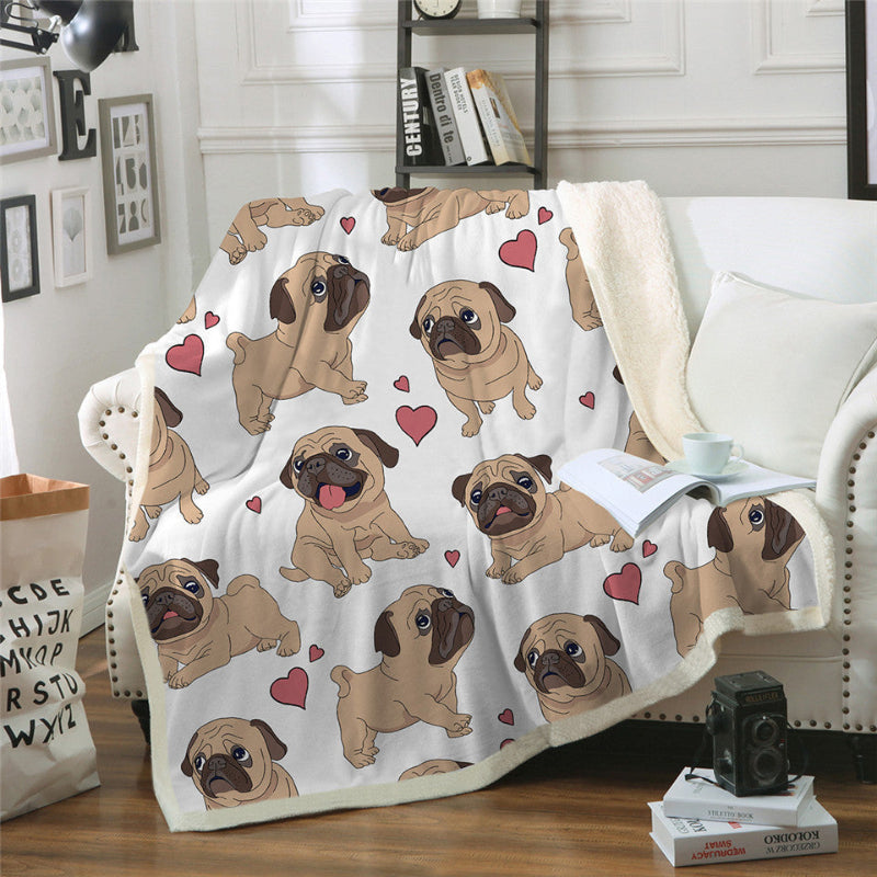 Puppy Love Throw Blanket 1