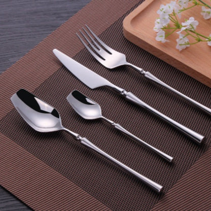 8 Piece Contemporary Cutlery Sets – Stainless Steel Cutlery Set Silver