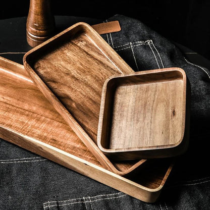 Acacia Wood Serving Trays – Sleek & Sturdy Wooden Trays 5