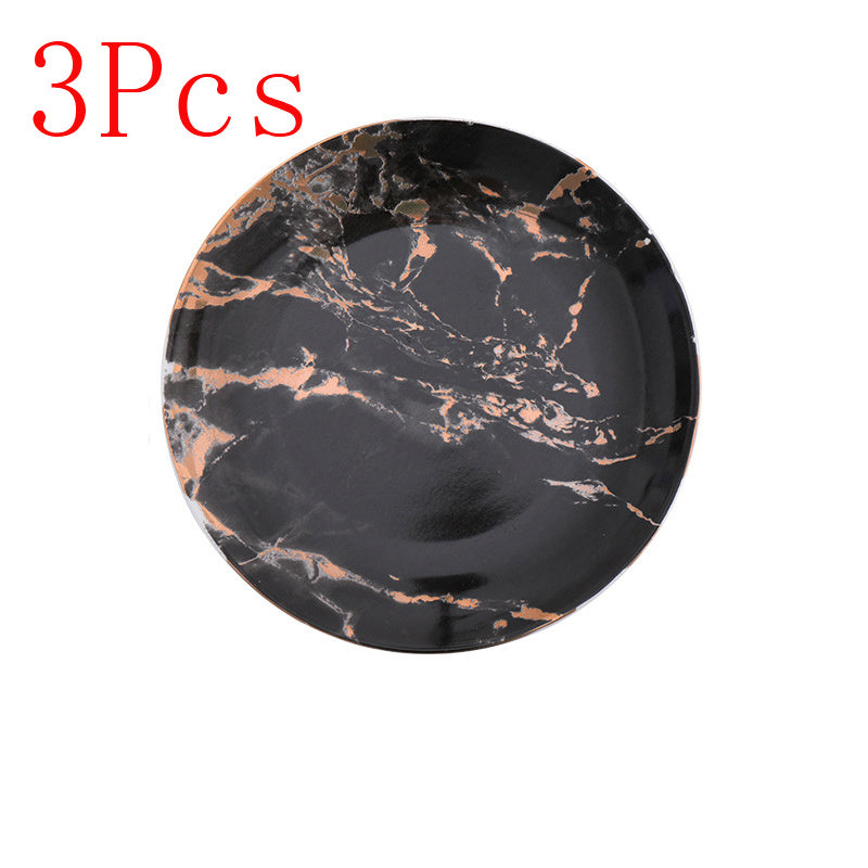 Ceramic Dinner Plate Set of 3 Black