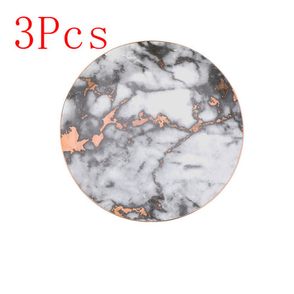 Ceramic Dinner Plate Set of 3 Gray
