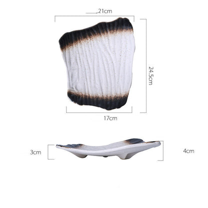 Japanese Sushi Plates White