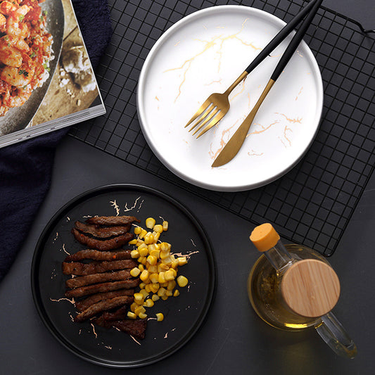 Nordic Style Dinner Plates – Luxury Ceramic Dinner Plates Set 2